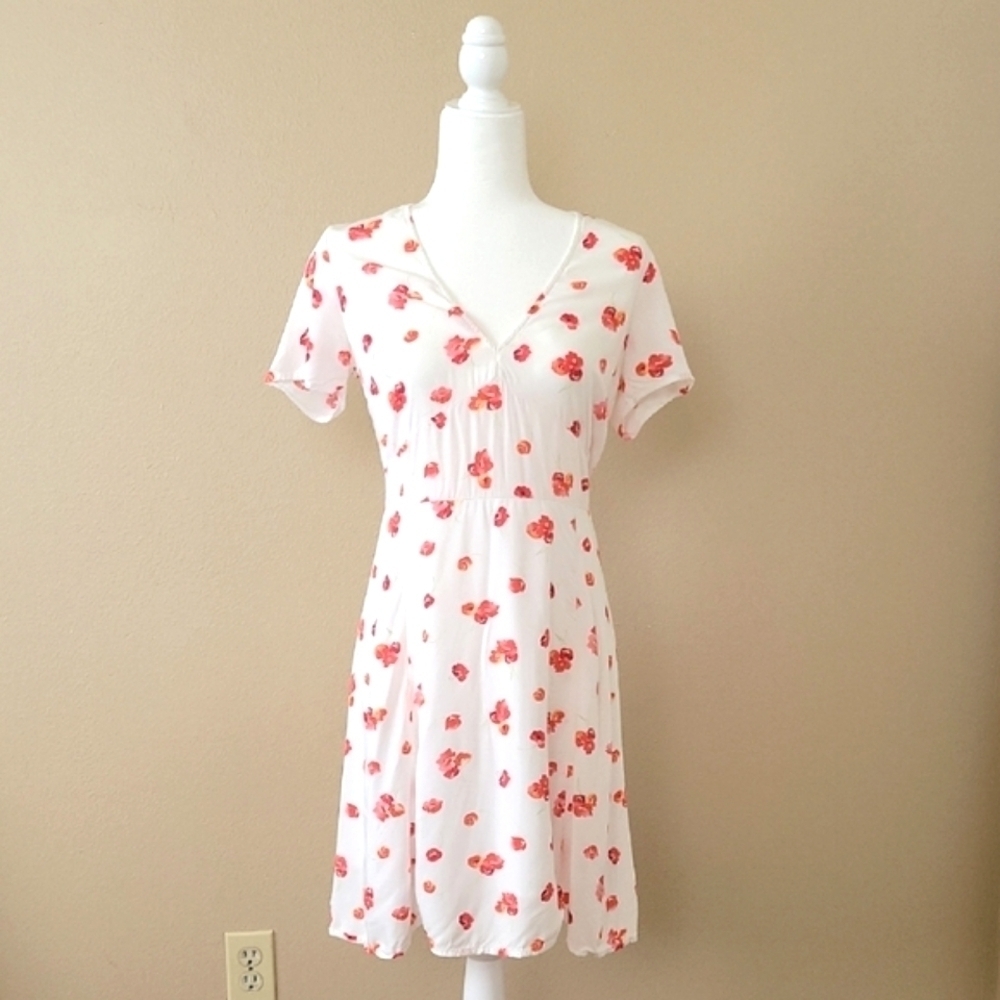 GAP Poppy Floral Print Fit and Flare Mini Dress Valentines Day Easter - Size 4